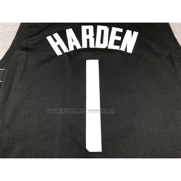Camiseta James Harden NO 1 Los Angeles Clippers Statement 2021-22 Negro